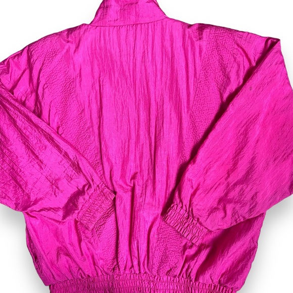 Vintage Hot Pink Nylon Zip-Up Jacket - Size L - Picture 7 of 8